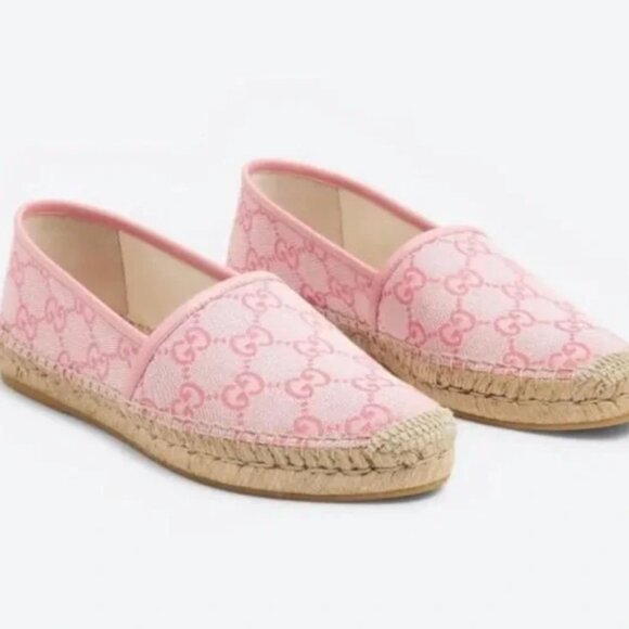 Gucci Monogram Espadrilles Pink - 38.5 - Picture 1 of 5